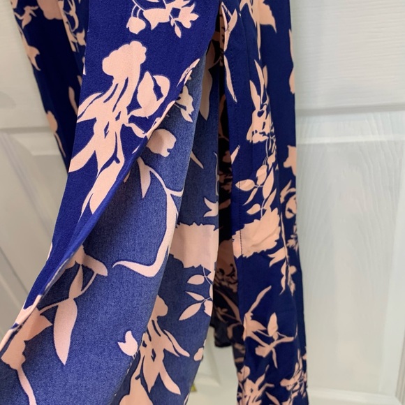 Navy and Pink Floral Maxi Dress - Picture 7 of 9